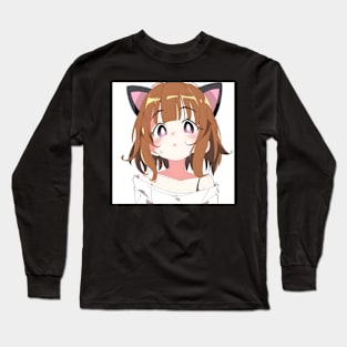 Cat Girl Retro 1990s Style Long Sleeve T-Shirt